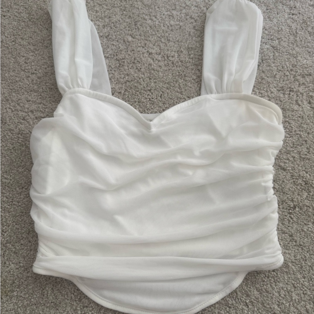 Elegant White Women's Crop top
